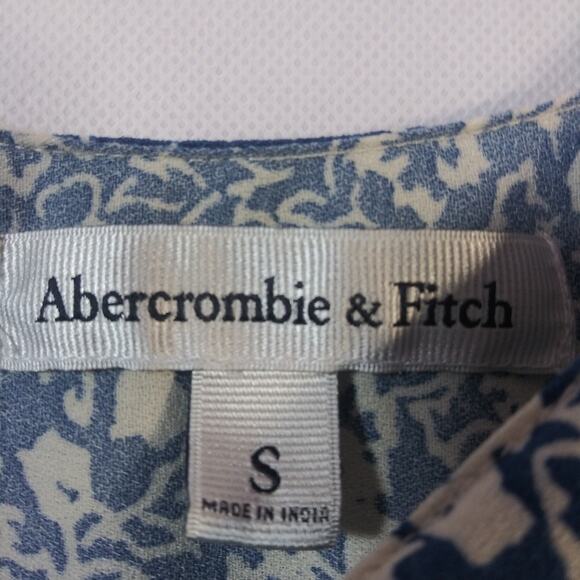 Abercrombie & Fitch Blue Pink Paisley Summer Sleeveless Mini Dress Size S - Picture 6 of 9